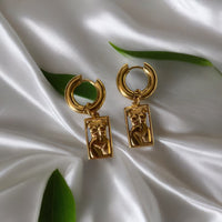 Body Square Dangle Earrings