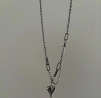 Metal Heart Necklace-18k