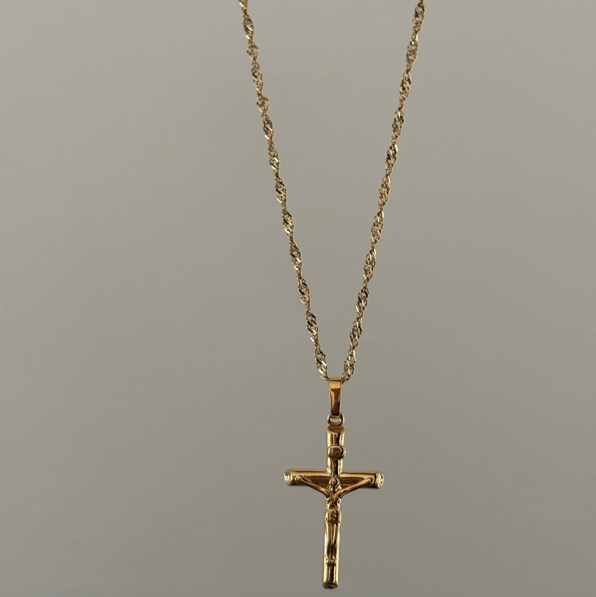 Cross Necklace-24k