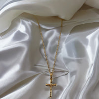 Cross Necklace-24k