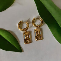 Body Square Dangle Earrings