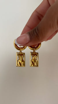 Body Square Dangle Earrings