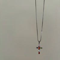 Radiant Cross Necklace (silver)