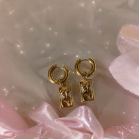 Body Square Dangle Earrings