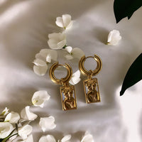 Body Square Dangle Earrings